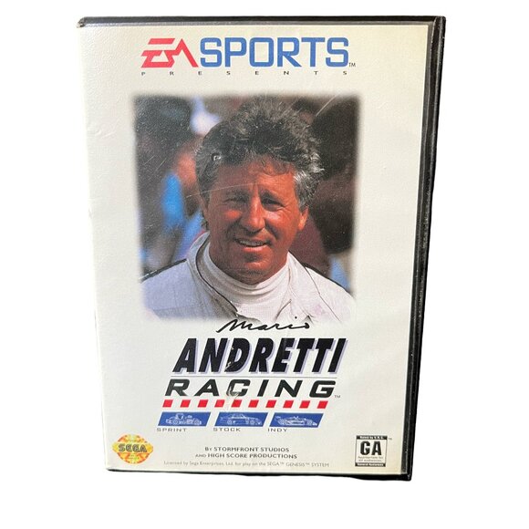 Mario Andretti Racing (Sega Genesis 1994)Game with Manual & Case ,Gently used, - Picture 4 of 12